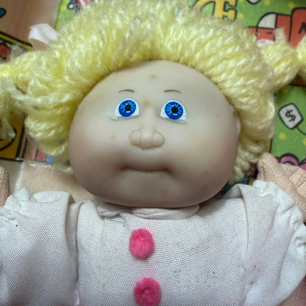 Vintage 1984 Cabbage Patch‎ Kids Pin-Ups Doll Pink Frame Coleco 3934 Wall Decor